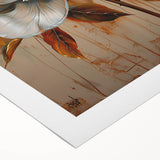 Luxury Gold & White Floral Wall Art - Modern Living Room Canvas