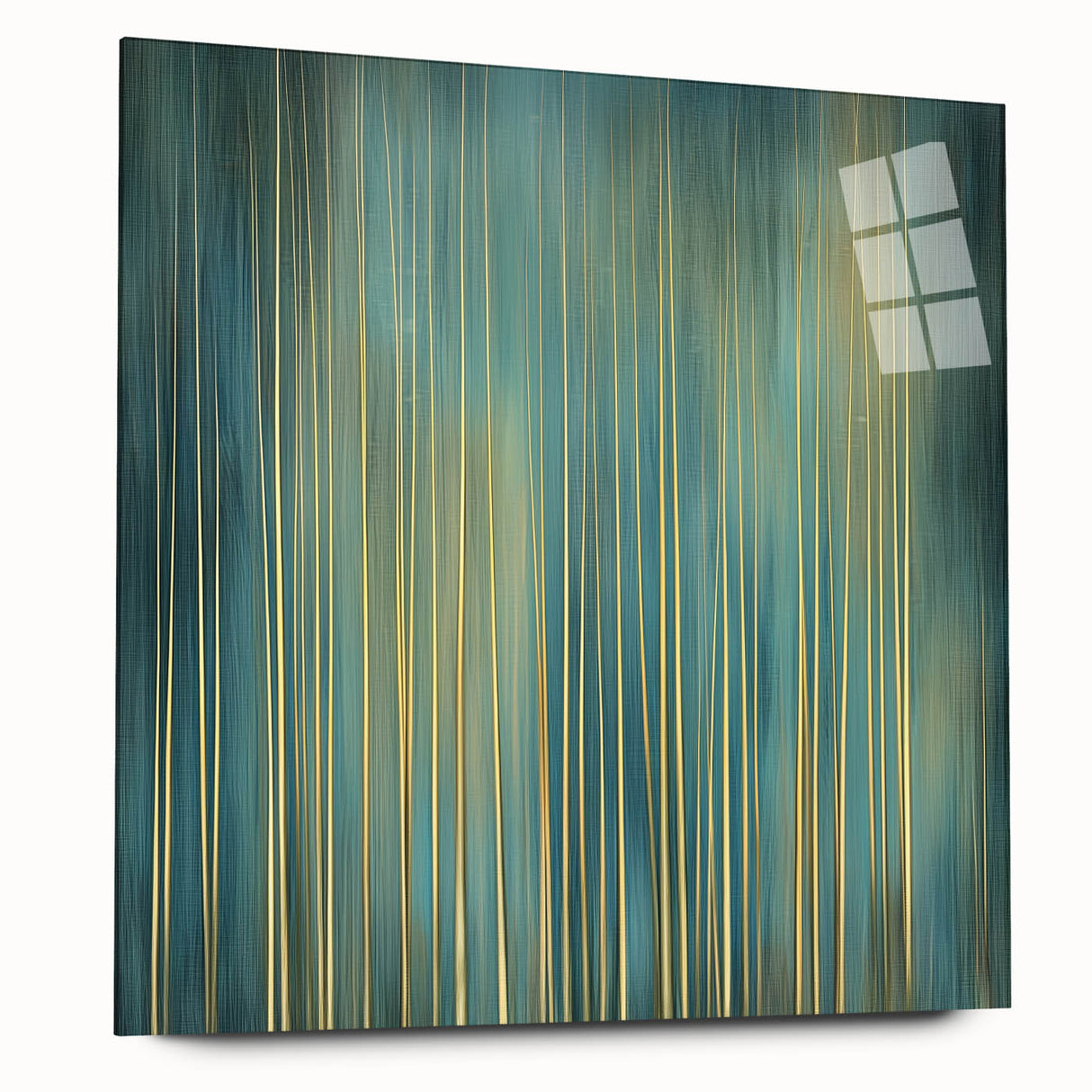 Abstract floral design on acrylic glass side view, showcasing vibrant colors and fluid patterns, perfect for modern home decor or art display.