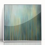 Framed acrylic artwork showcasing an abstract floral design in vibrant colors, set against a sleek white background, ideal for modern home decor.