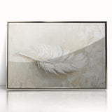 Framed acrylic wall art showcasing a minimalist abstract design in silver hues, perfect for modern home decor, enhancing any living space with elegance.