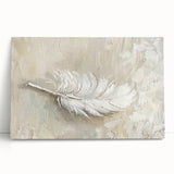 Abstract minimalist wall art on stretched canvas featuring soft pastel colors, leaning against a neutral wall, ideal for modern home decor aesthetics.