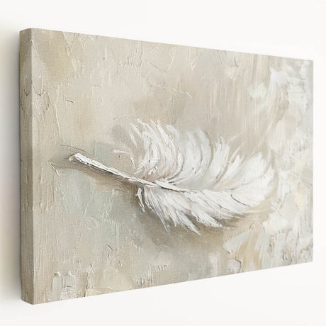 Abstract minimalist wall art stretched on canvas, showcasing soft neutral colors and geometric shapes, ideal for modern home decor and stylish interiors.