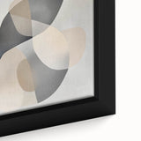 Abstract Art Prints – Beige & Gray Organic Shape Modern Wall Canvas