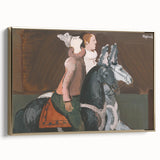 Expressionist Art: Two Riders - Abstract Expressionism Painting Print