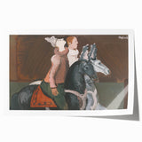 Expressionist Art: Two Riders - Abstract Expressionism Painting Print