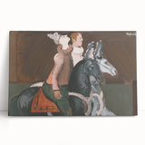 Expressionist Art: Two Riders - Abstract Expressionism Painting Print