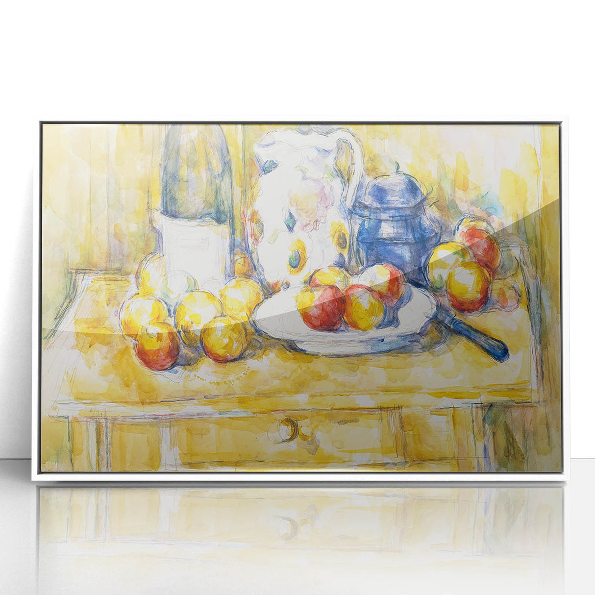 Cézanne Apples on a Sideboard - Impressionist Still Life Wall Art