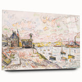 Modern Wall Art - Quilleboeuf by Paul Signac - Serene Harbor Decor
