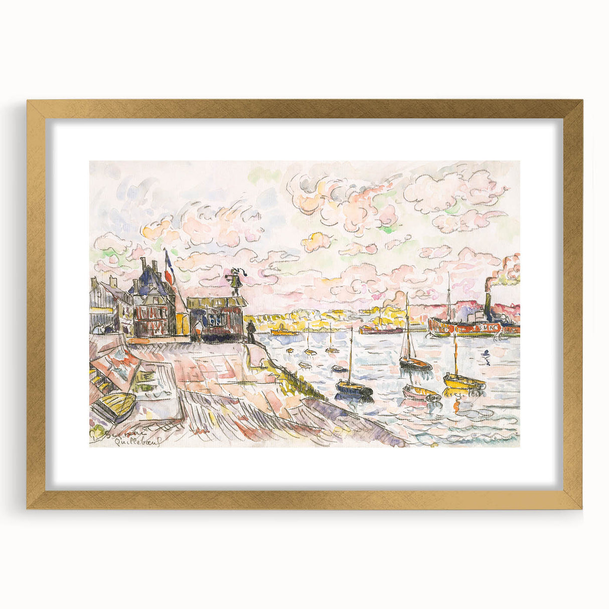 Modern Wall Art - Quilleboeuf by Paul Signac - Serene Harbor Decor