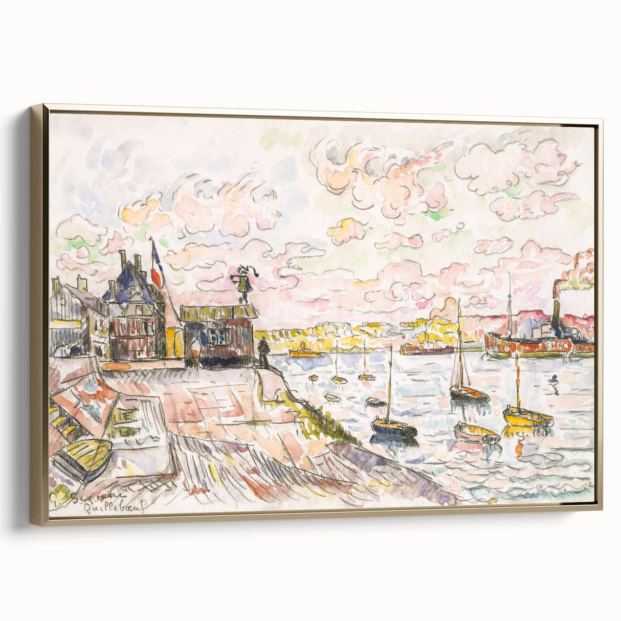 Modern Wall Art - Quilleboeuf by Paul Signac - Serene Harbor Decor