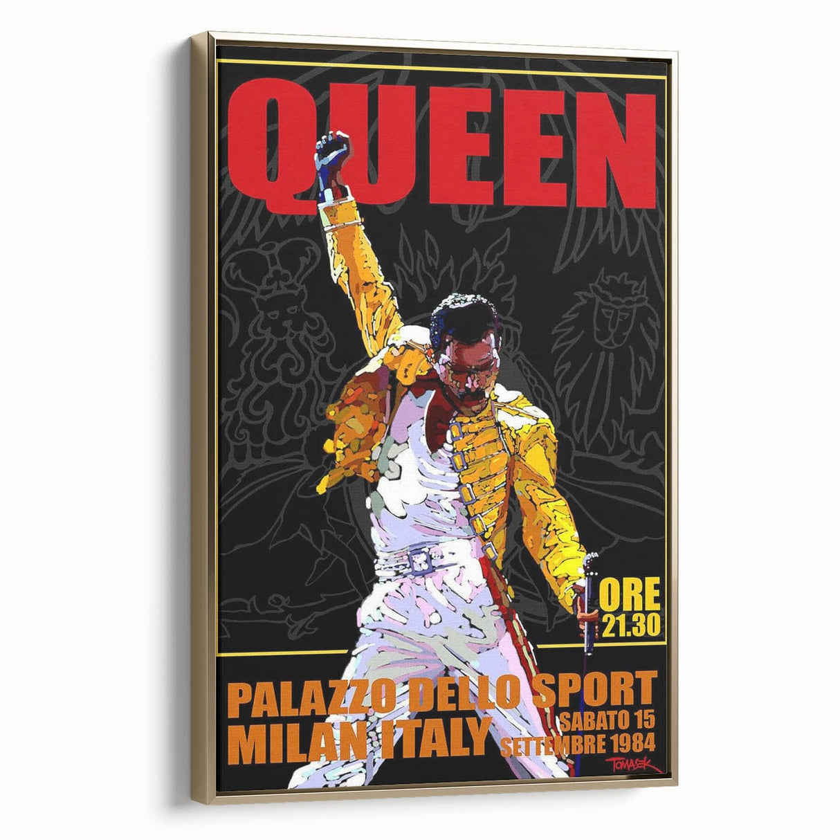 Queen 1984 Milan Concert Poster - Palazzo Dello Sport