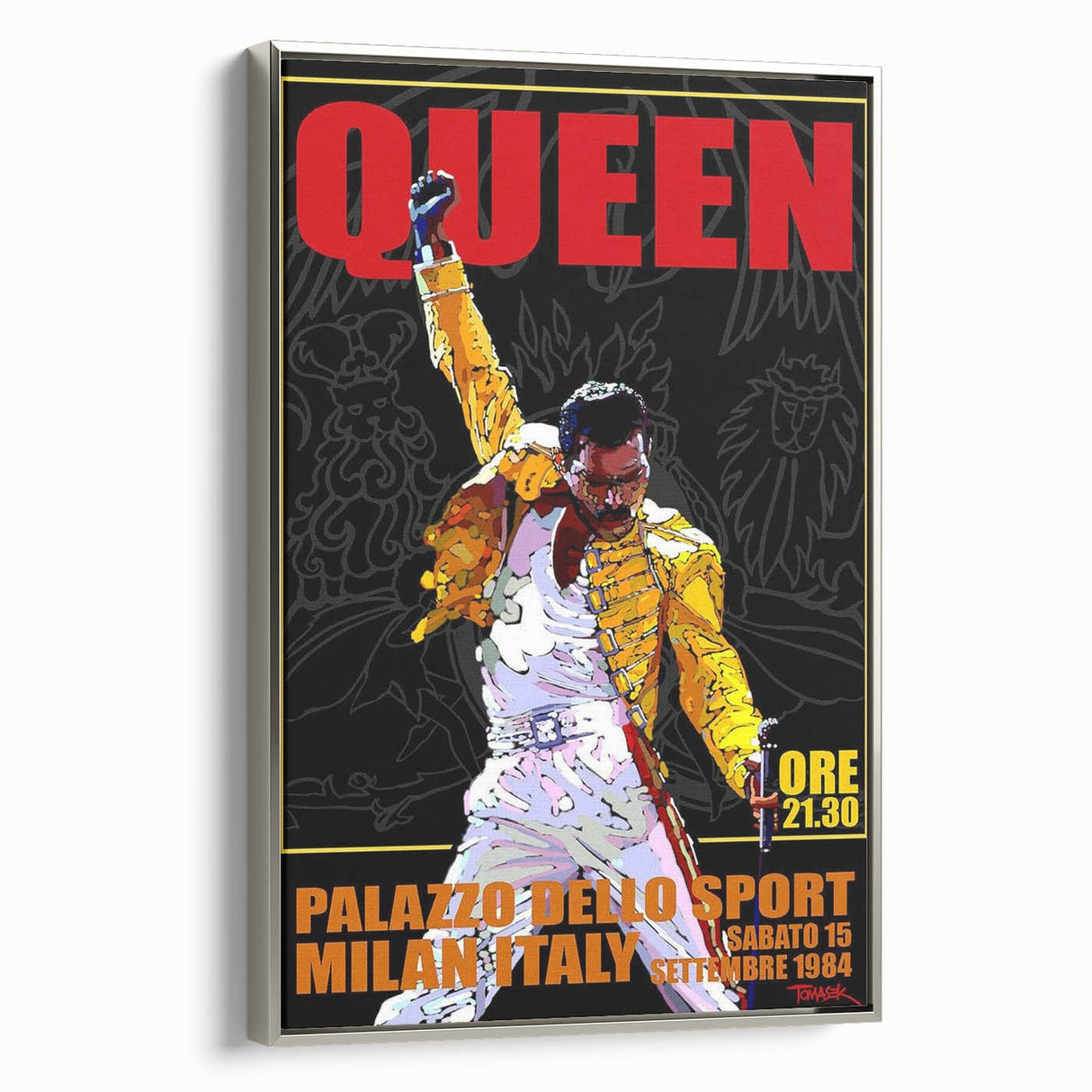 Queen 1984 Milan Concert Poster - Palazzo Dello Sport