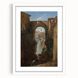 Romanticism Art: Ponte San Rocco by Granet - Landscape Canvas Print