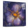 Canvas Art for Dining Area – Bold Purple & Gold Floral Print