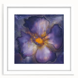 Canvas Art for Dining Area – Bold Purple & Gold Floral Print