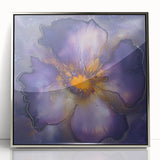 Canvas Art for Dining Area – Bold Purple & Gold Floral Print