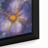 Canvas Art for Dining Area – Bold Purple & Gold Floral Print