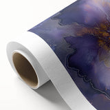 Canvas Art for Dining Area – Bold Purple & Gold Floral Print