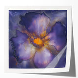 Canvas Art for Dining Area – Bold Purple & Gold Floral Print