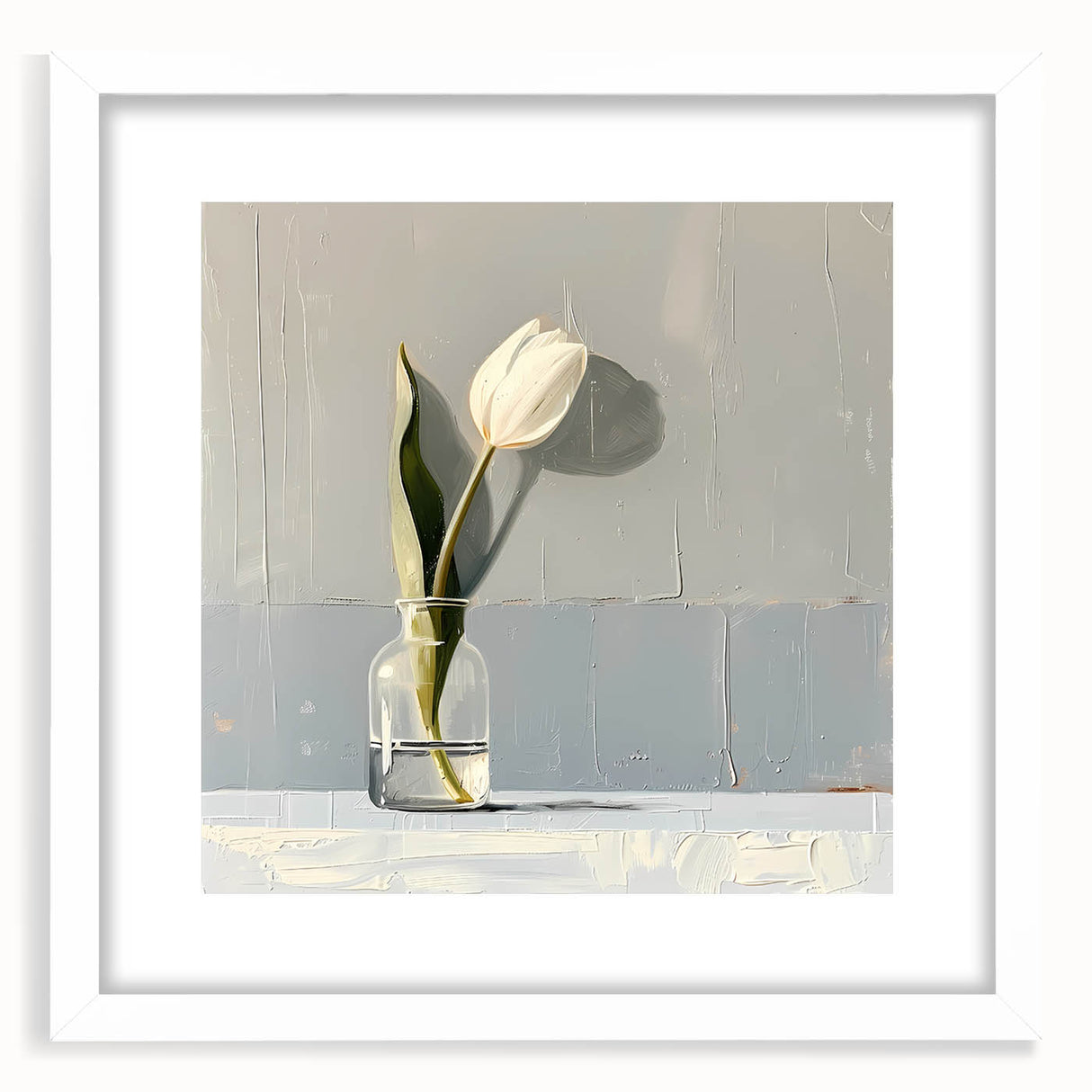 Minimalist Tulip Wall Art - Modern Living Room Canvas & Framed Print