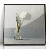 Minimalist Tulip Wall Art - Modern Living Room Canvas & Framed Print