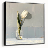 Minimalist Tulip Wall Art - Modern Living Room Canvas & Framed Print
