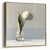 Minimalist Tulip Wall Art - Modern Living Room Canvas & Framed Print