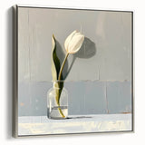 Minimalist Tulip Wall Art - Modern Living Room Canvas & Framed Print