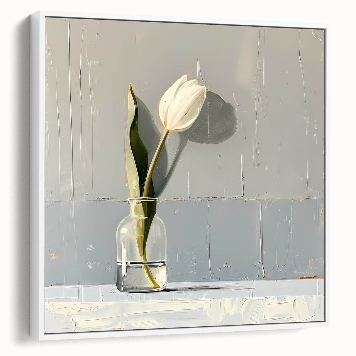 Minimalist Tulip Wall Art - Modern Living Room Canvas & Framed Print