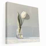Minimalist Tulip Wall Art - Modern Living Room Canvas & Framed Print