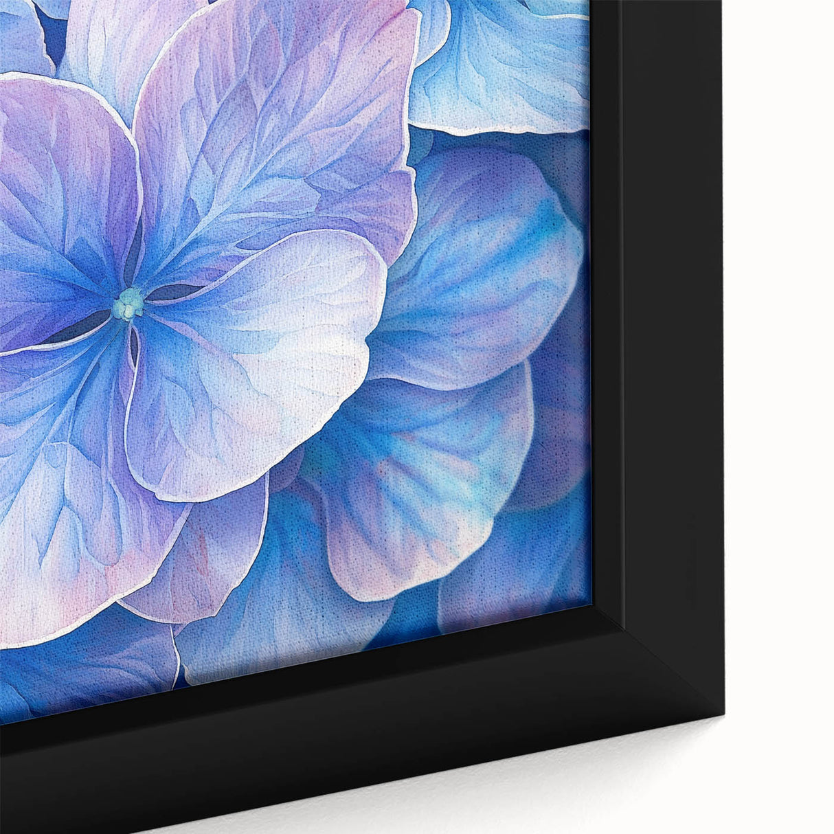 Close-up of an abstract floral framed canvas showcasing vibrant colors and intricate details, perfect for modern home decor. Ideal for adding a touch of elegance to any room.