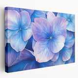 Abstract floral canvas art showcasing vibrant colors and intricate patterns, presented in a side view to highlight the stretched frame and depth. Ideal for modern home decor to add elegance and warmth to any space.