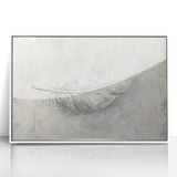 Framed abstract minimalist wall art featuring a sleek white design, perfect for modern decor. Ideal for enhancing living spaces with a stylish touch.