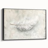 Framed abstract minimalist wall art showcasing a black design on canvas, viewed from the side. Perfect for modern decor, adding a sleek, artistic touch to any space.