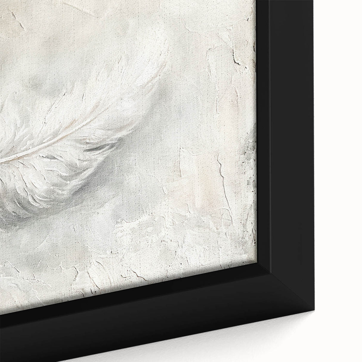 Close-up of a framed abstract minimalist wall art piece showcasing soft pastel colors and geometric shapes, perfect for modern home decor accents.