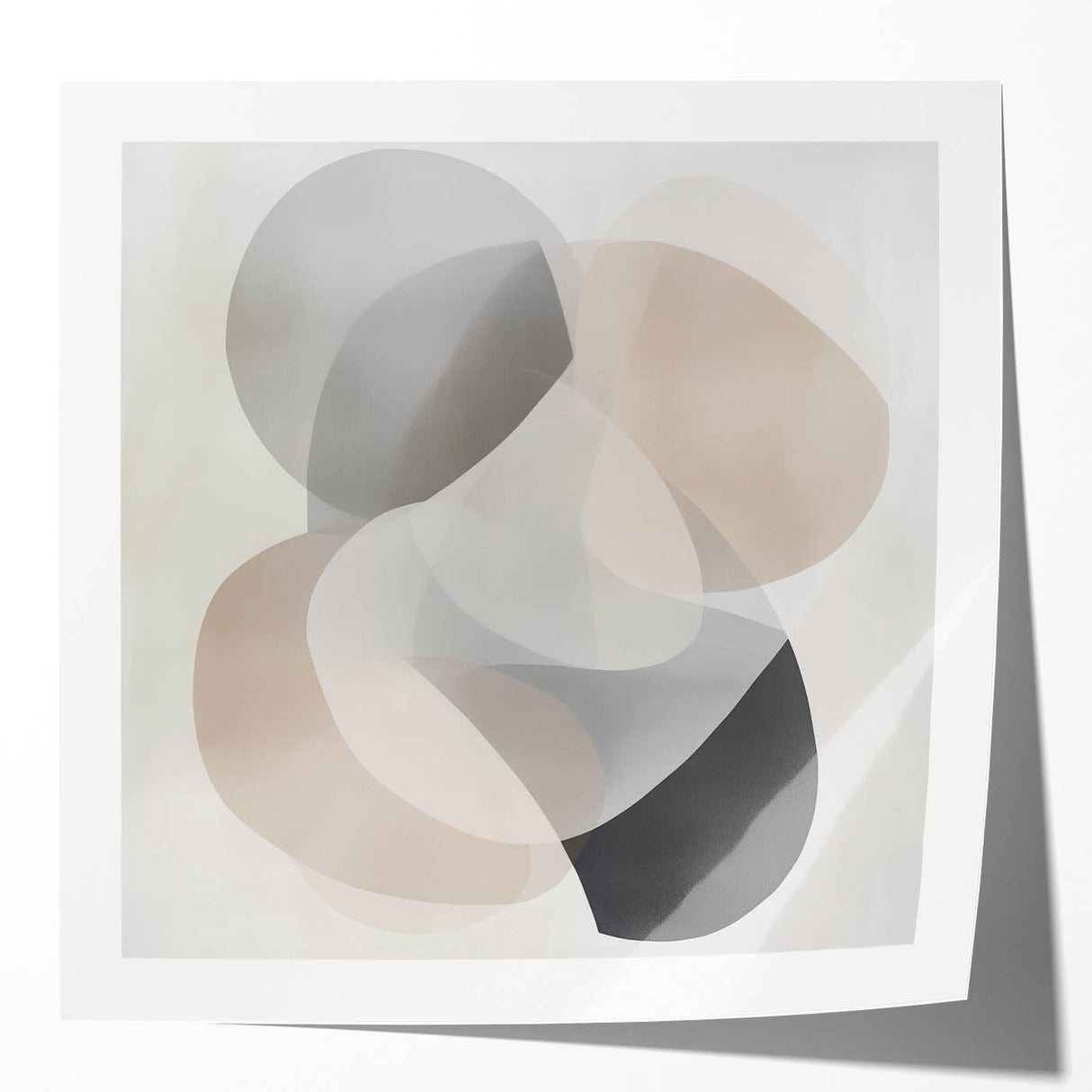 Contemporary Abstract Canvas – Soft Minimal Geometric Wall Art