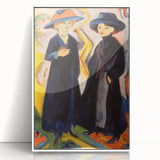 Expressionist Art: Two Women - Vibrant Abstract Expressionism Painting