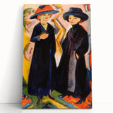 Expressionist Art: Two Women - Vibrant Abstract Expressionism Painting