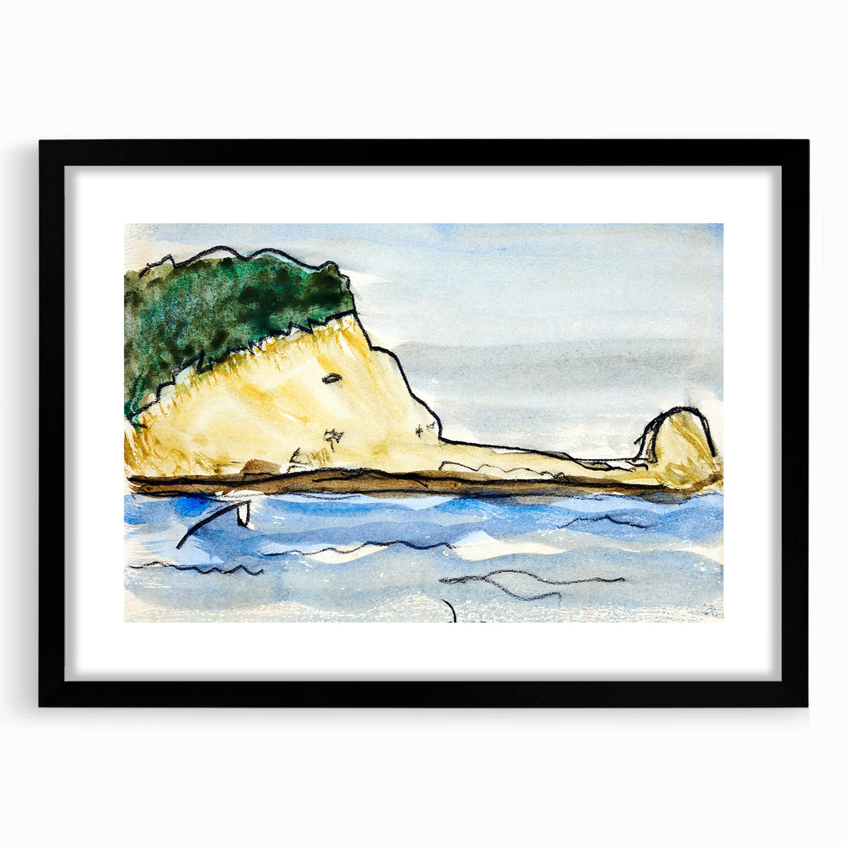 Modern Wall Art - Target Rock by Arthur Dove - Coastal Landscape Decor