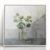 Minimalist Eucalyptus Wall Art - Modern Canvas for Living Room