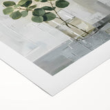 Minimalist Eucalyptus Wall Art - Modern Canvas for Living Room