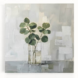 Minimalist Eucalyptus Wall Art - Modern Canvas for Living Room