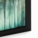 Close-up of a vibrant abstract floral canvas print featuring bold colors and intricate details, elegantly framed to enhance any modern decor setting.