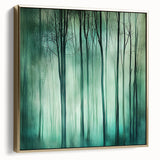 Framed canvas artwork showcasing an abstract floral design in silver and gold tones, set against a neutral background, ideal for modern decor.