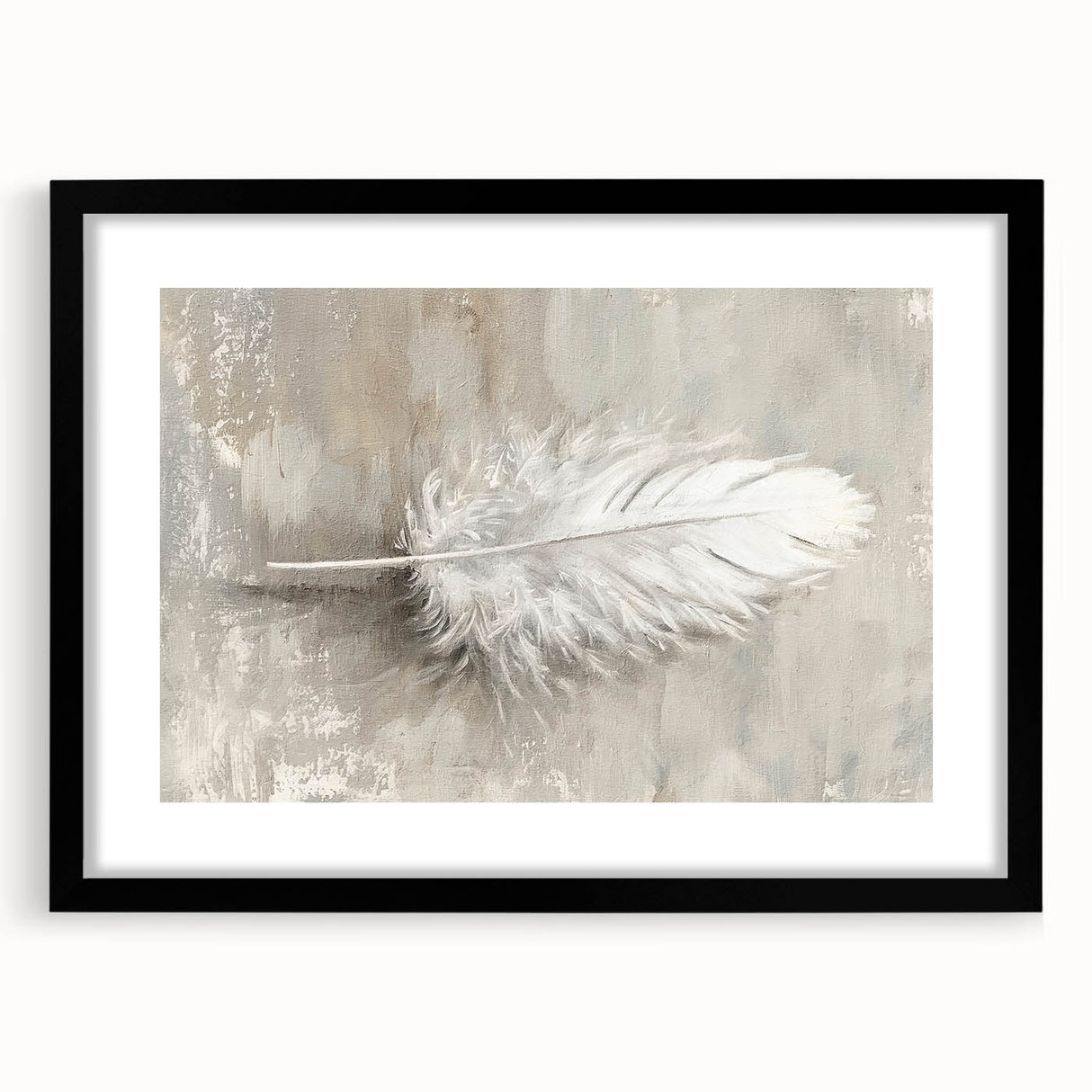 Abstract minimalist wall art featuring a sleek black frame and mat, showcasing a modern design that enhances contemporary decor in any setting.