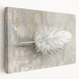 Abstract minimalist wall art on a stretched canvas showcasing soft pastel colors and geometric shapes, offering a modern aesthetic for home decor.