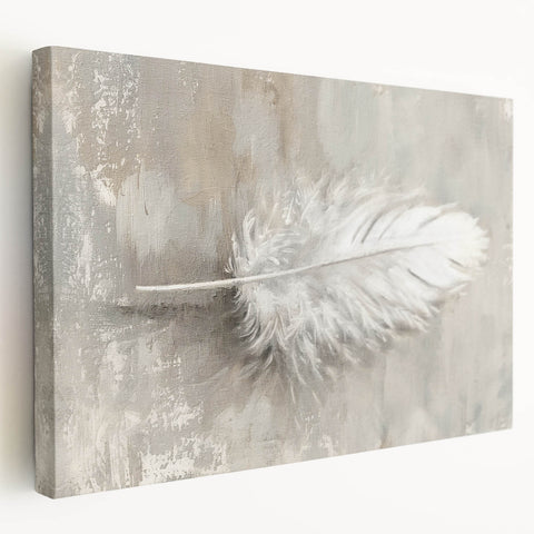 Abstract minimalist wall art on a stretched canvas showcasing soft pastel colors and geometric shapes, offering a modern aesthetic for home decor.