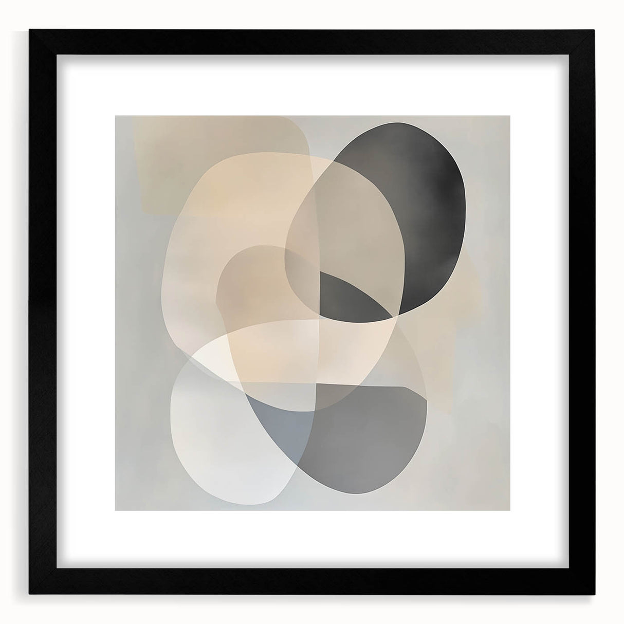 Geometric Abstract Wall Decor – Soft Neutral Modern Artwork