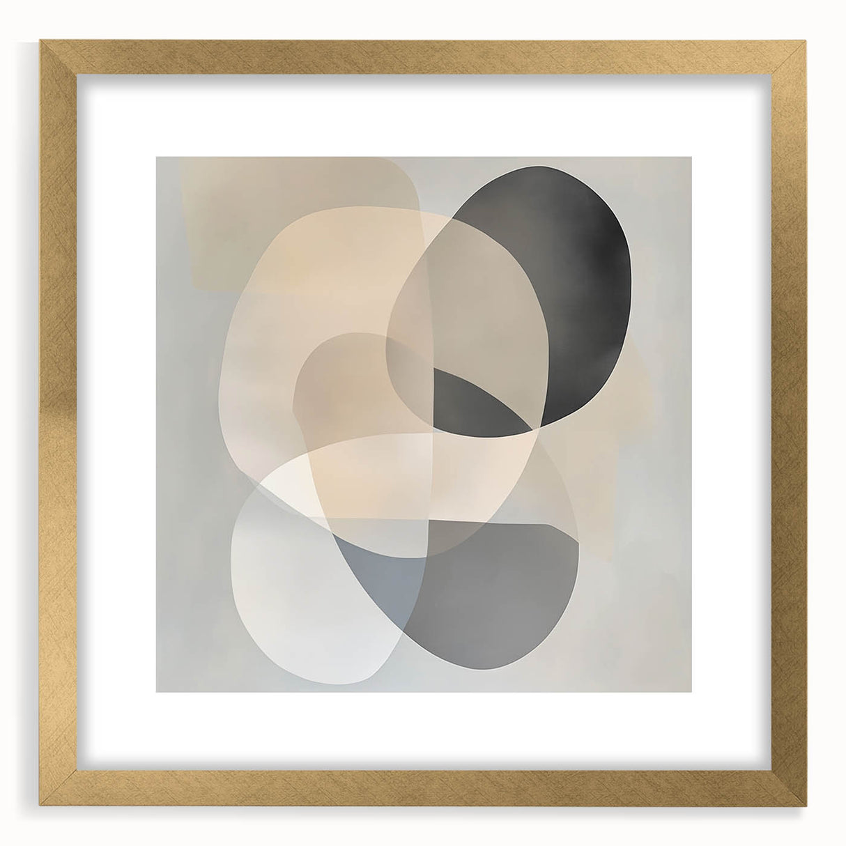 Geometric Abstract Wall Decor – Soft Neutral Modern Artwork