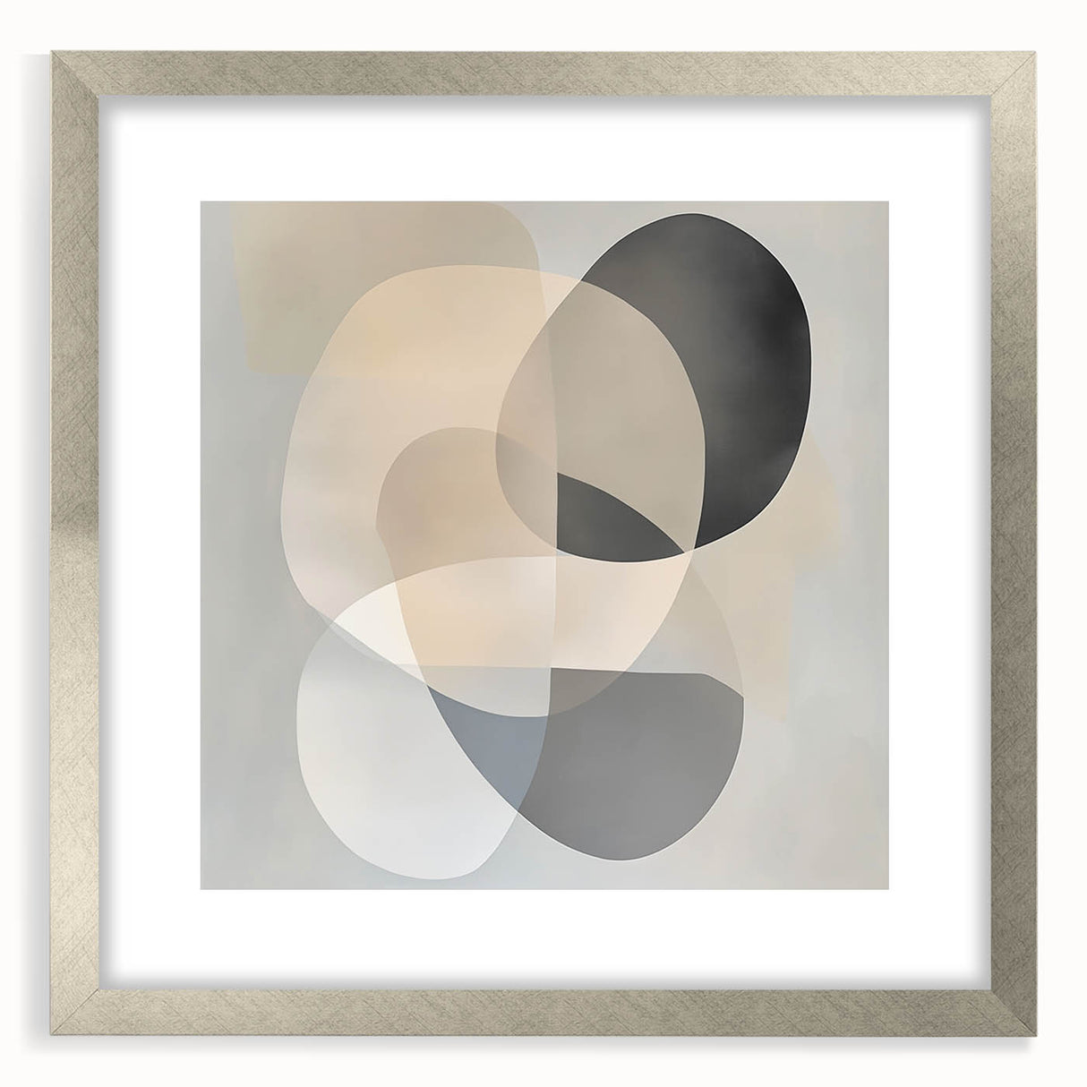Geometric Abstract Wall Decor – Soft Neutral Modern Artwork